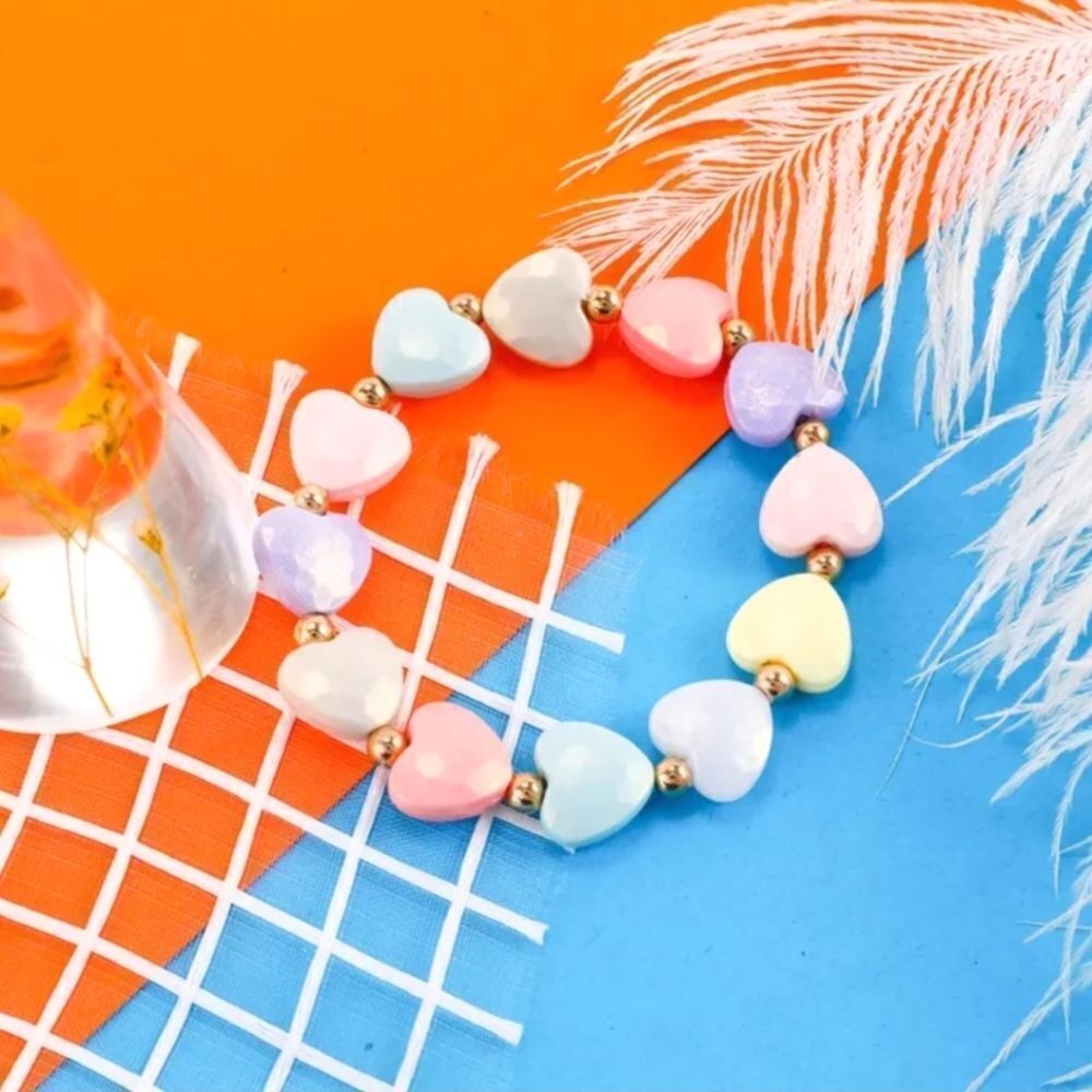 Girls Beaded Acrylic Colorful  Bracelet - Picture 3 of 9